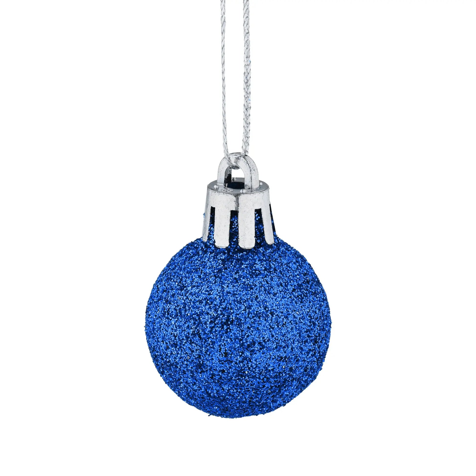 Weihnachtskugeln im 96er-Set Dunkelblau-Silber von Relaxdays