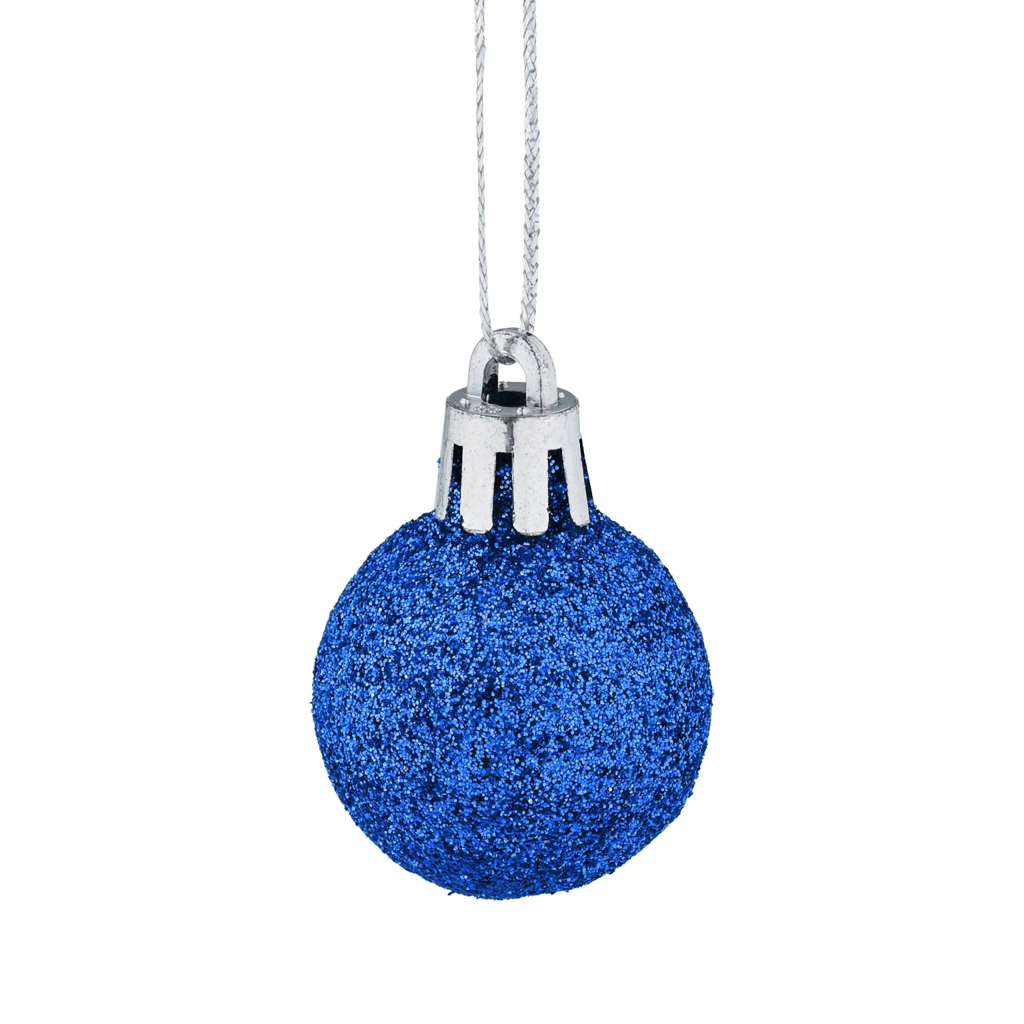 Weihnachtskugeln im 96er-Set Dunkelblau-Silber von Relaxdays
