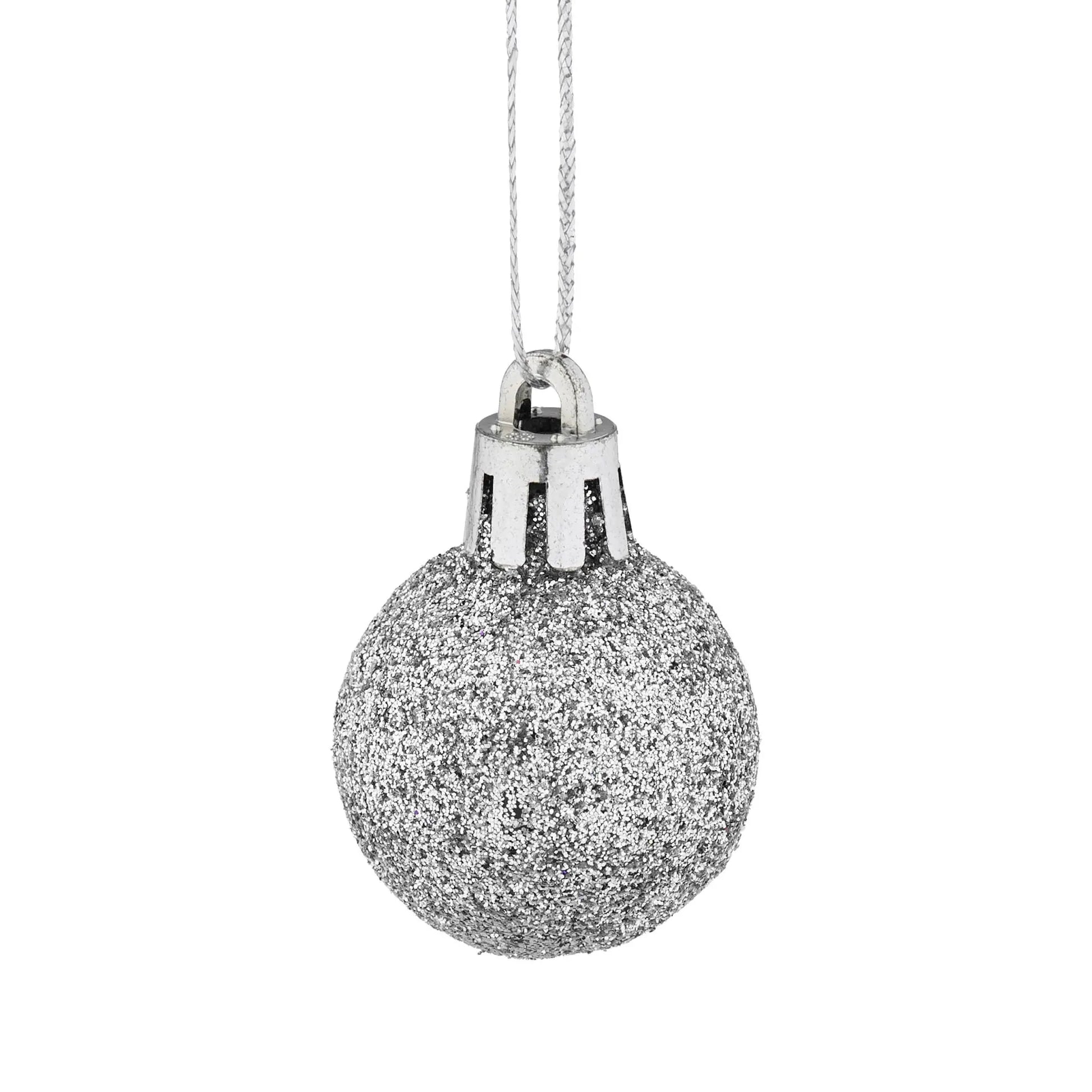 Weihnachtskugeln im 96er-Set Silber von Relaxdays