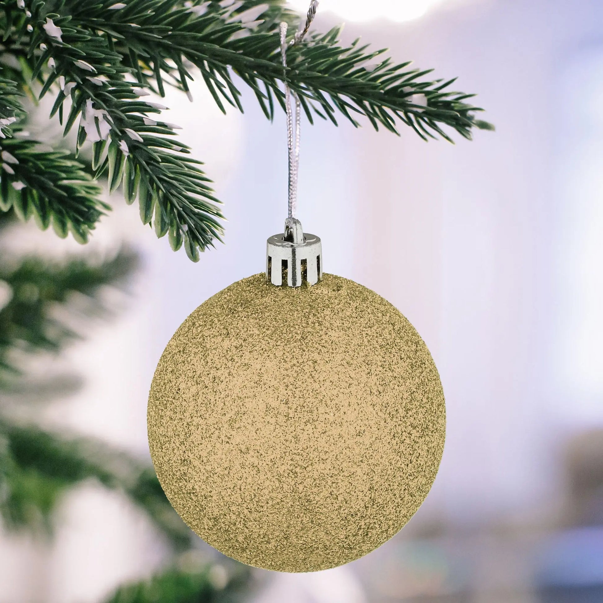 Weihnachtskugeln im 72er-Set Creme-Weiss von Relaxdays