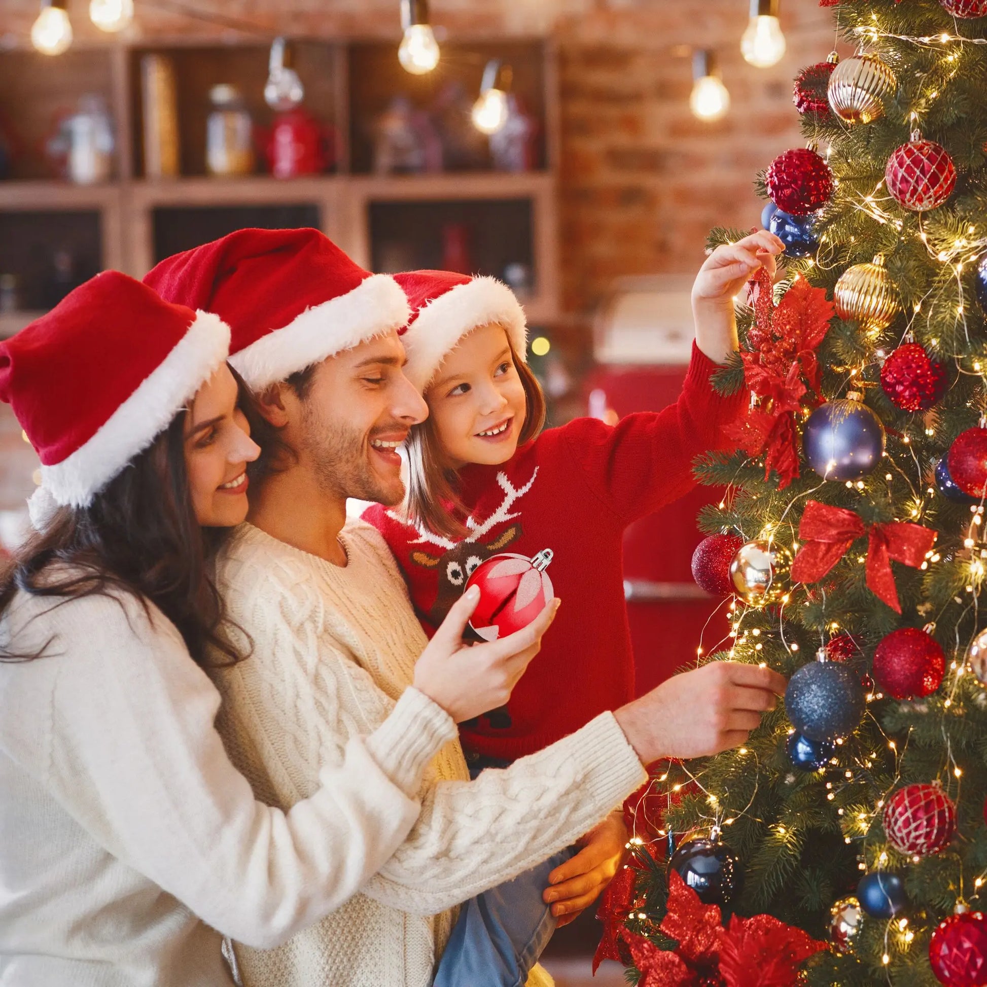 Weihnachtskugeln im 72er-Set Rot-Weiss von Relaxdays