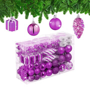 Weihnachtskugeln im 72er-Set Pink-Weiss von Relaxdays