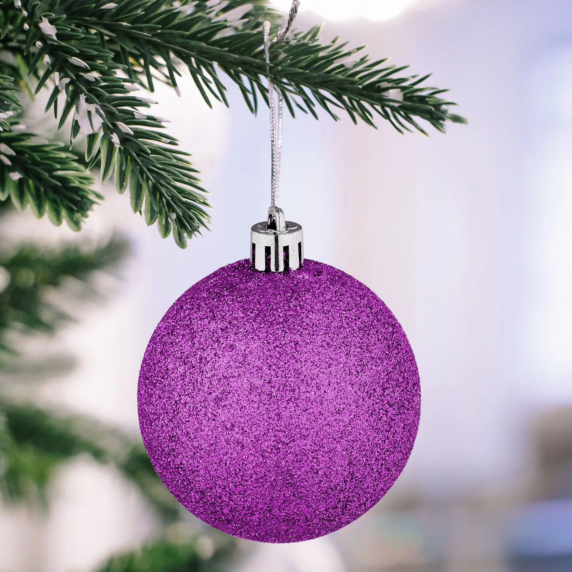 Weihnachtskugeln im 72er-Set Pink-Weiss von Relaxdays