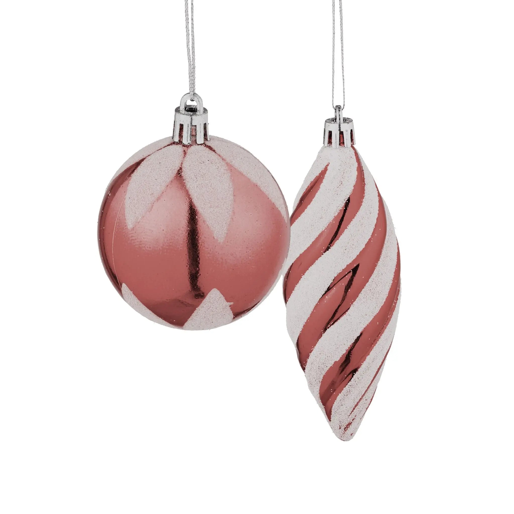 Weihnachtskugeln im 72er-Set Braun-Weiss von Relaxdays