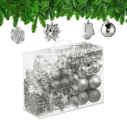 Weihnachtskugeln im 100er-Set Silber-Weiss von Relaxdays