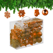 Weihnachtskugeln im 100er-Set Orange-Weiss-Silber von guteszeug.ch