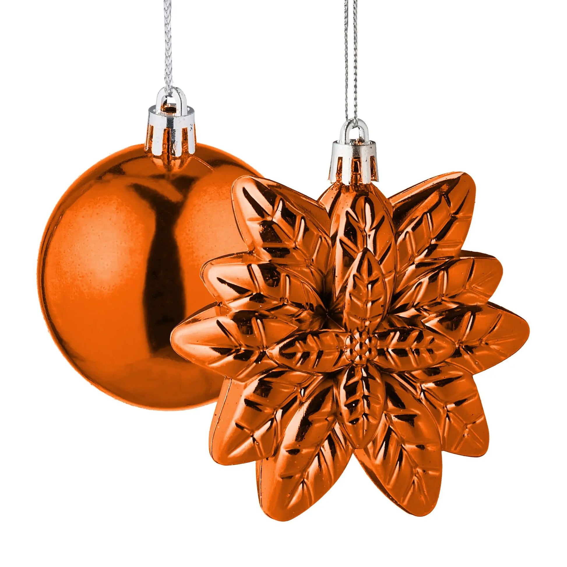Weihnachtskugeln im 100er-Set Orange-Weiss-Silber von guteszeug.ch