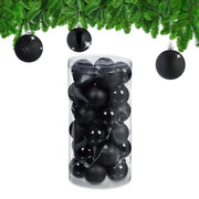 Weihnachtskugeln im 30er-Set Schwarz-Silber von Relaxdays