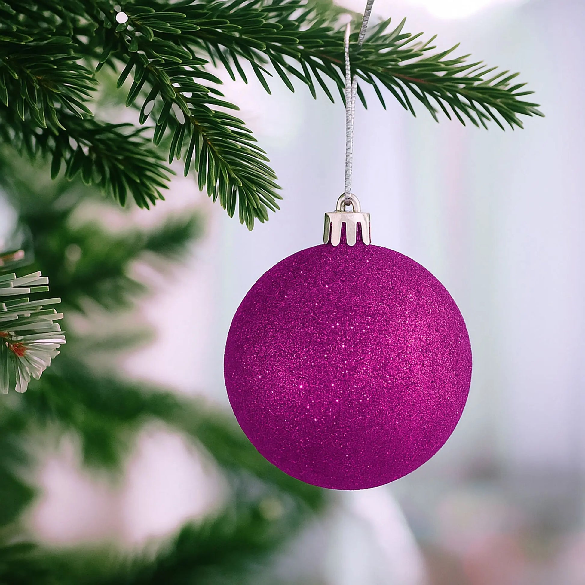 Weihnachtskugeln im 30er-Set Pink-Silber von guteszeug.ch