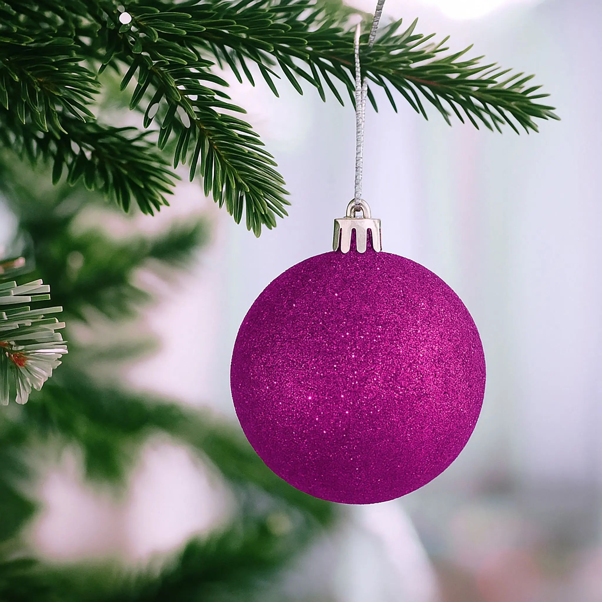 Weihnachtskugeln im 30er-Set Pink-Silber von guteszeug.ch