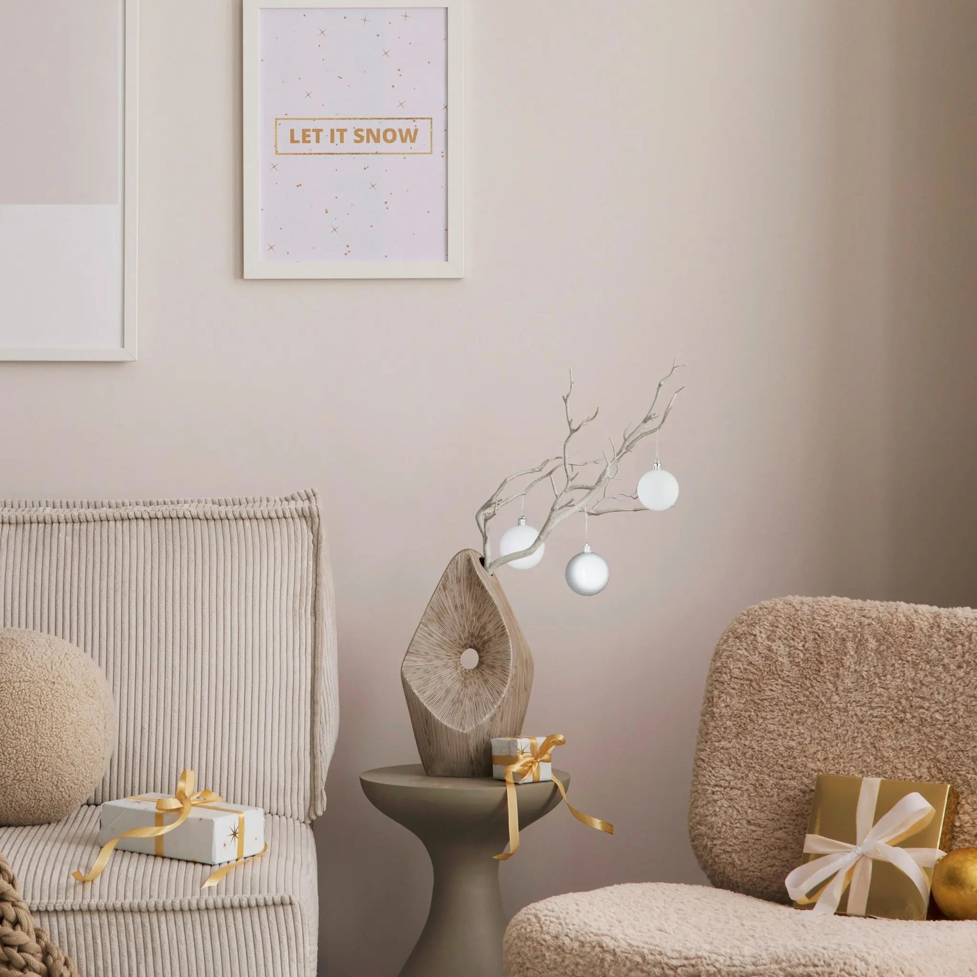 Weihnachtskugeln im 30er-Set Pink-Silber von guteszeug.ch