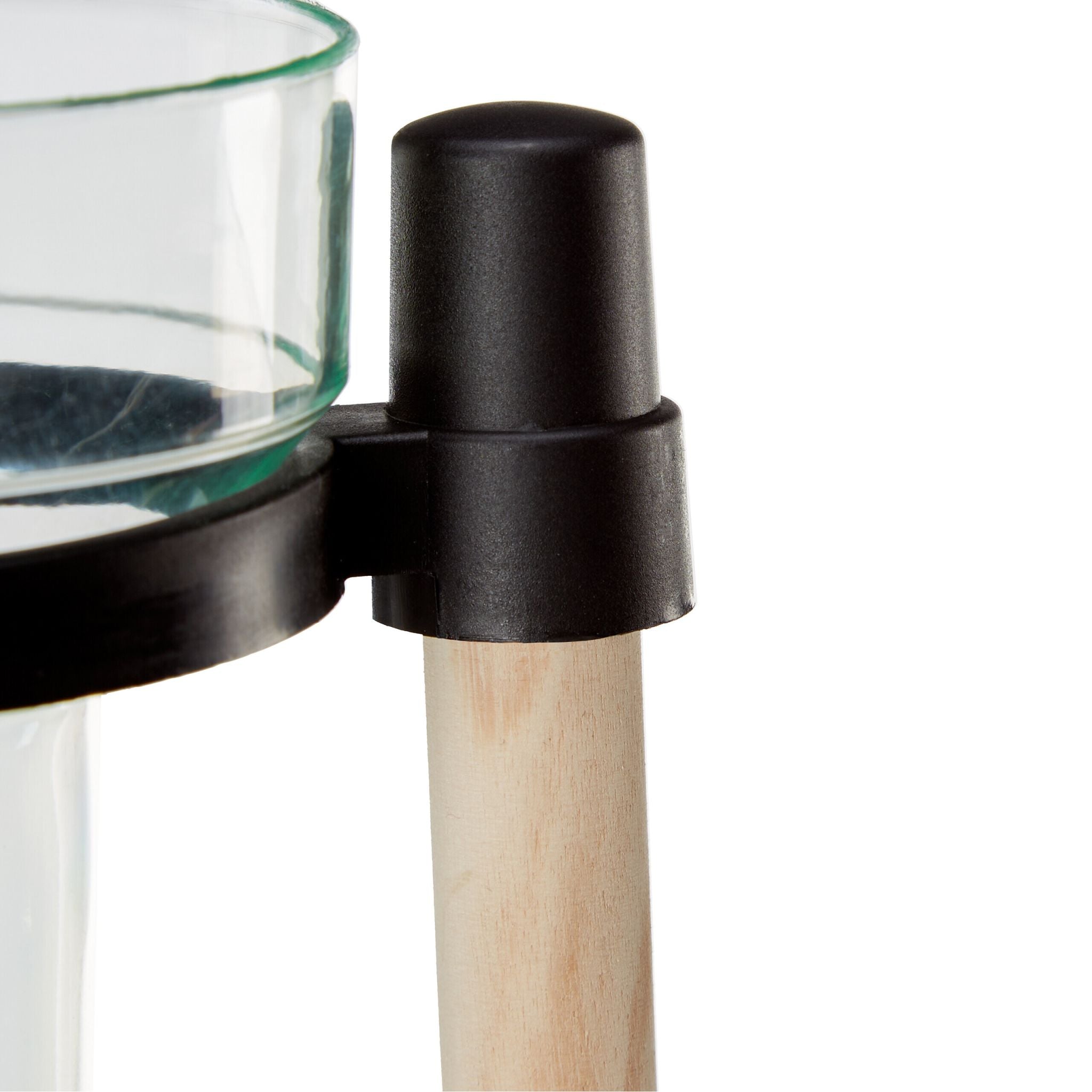 Regenmesser mit Stab 2er-Set Hellbraun-Schwarz-Transparent von Relaxdays