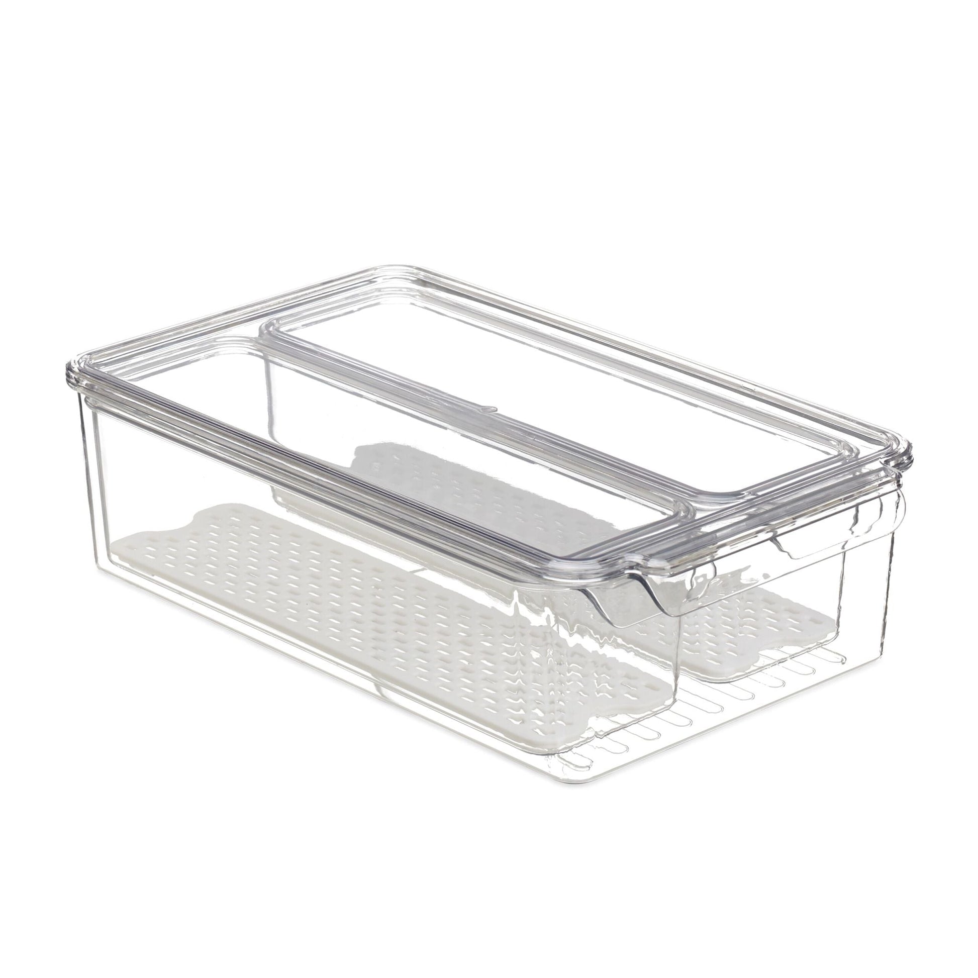 Kühlschrank Organizer 3er-Set Weiss-Transparent von Relaxdays