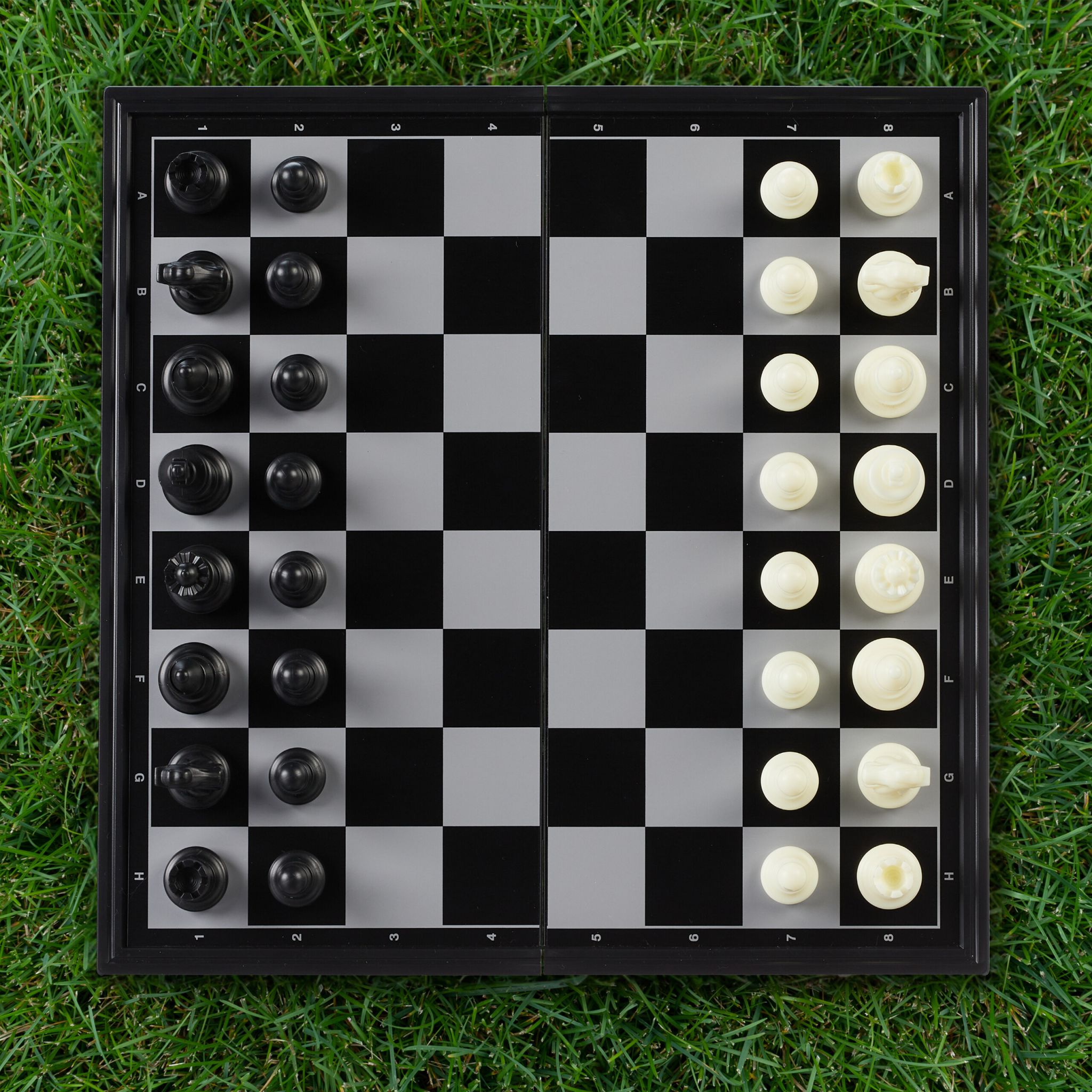 3-in-1 Schachspiel magnetisch Weiss-Rot-Schwarz von Relaxdays
