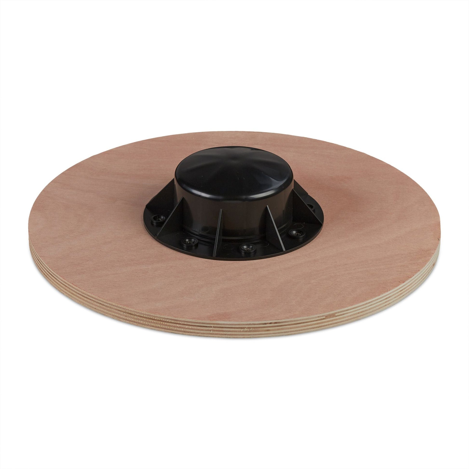 Rundes Balance Board Holz Hellbraun-Schwarz von Relaxdays
