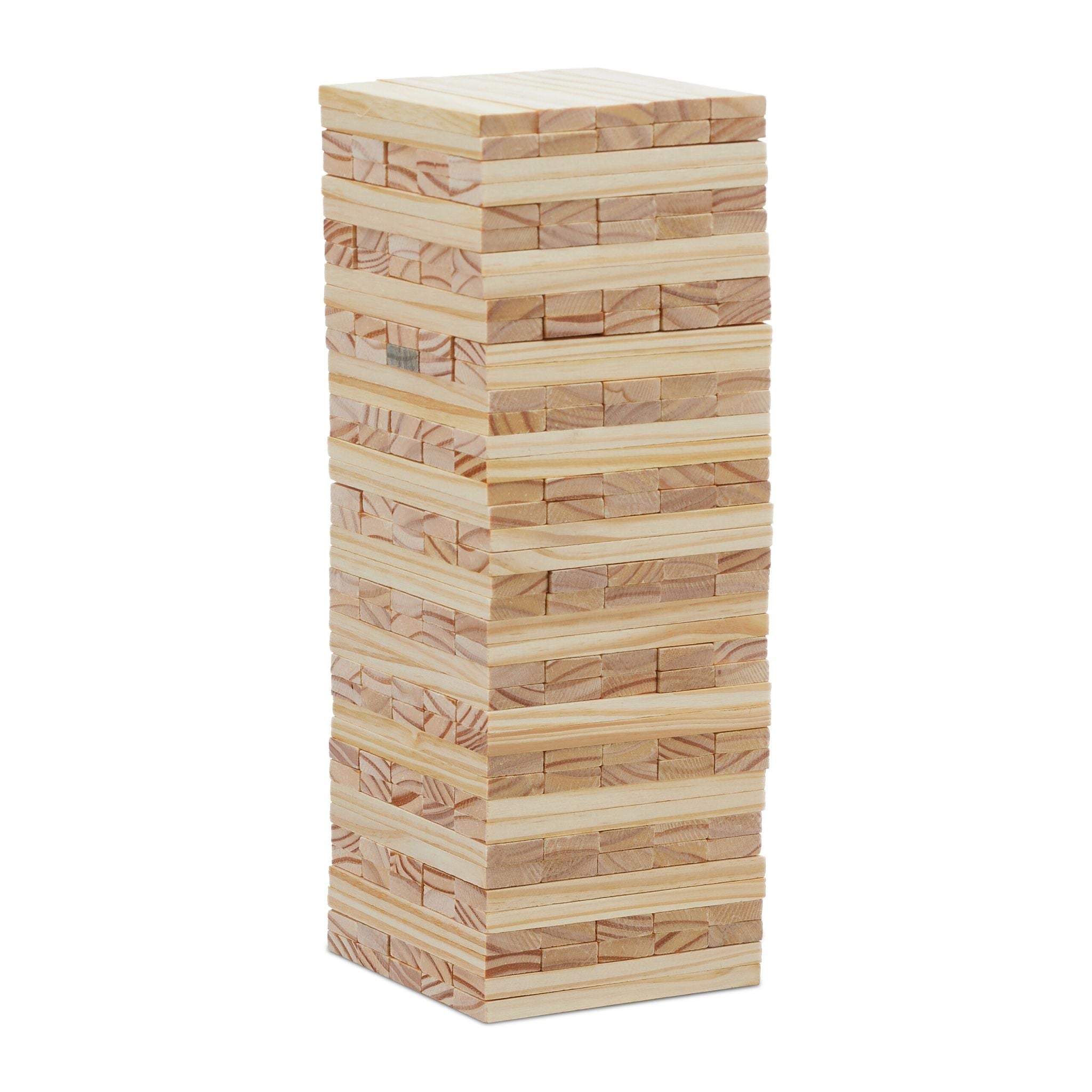 XL Wackelturm Holz Hellbraun von Relaxdays