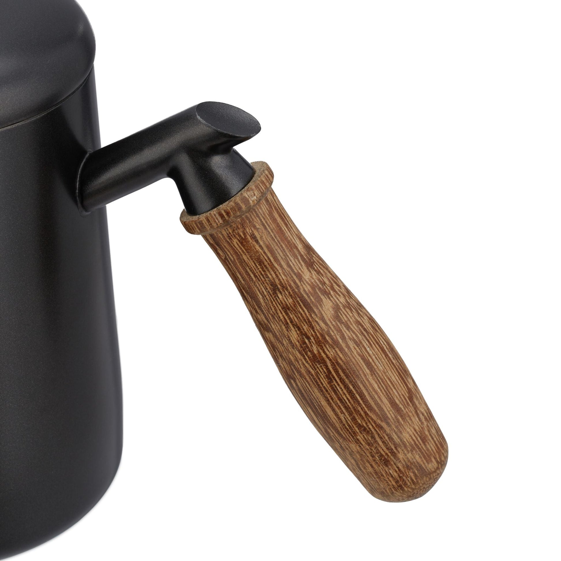 Edelstahl Teekanne mit Holzgriff Anthrazit-Braun von Relaxdays