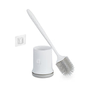 Toilettenbürste mit Wandhalterung Weiss-Grau von Relaxdays