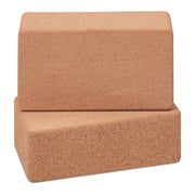 Kork Yogablock 2er-Set Hellbraun von Relaxdays