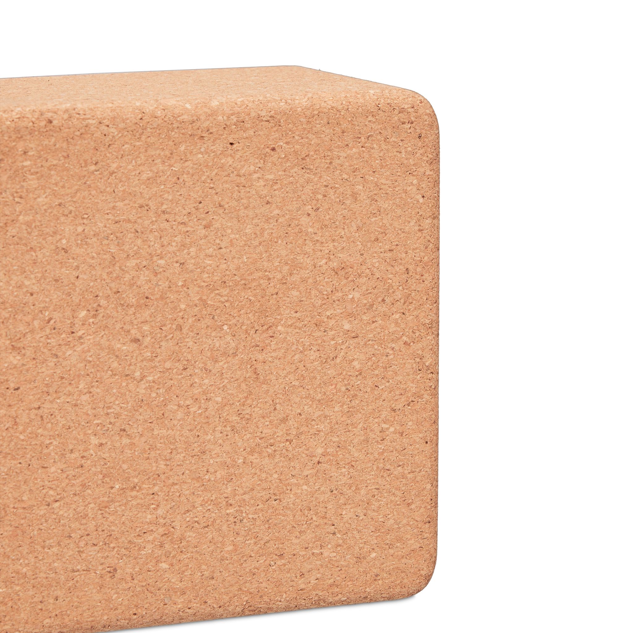 Kork Yogablock 2er-Set Hellbraun von Relaxdays