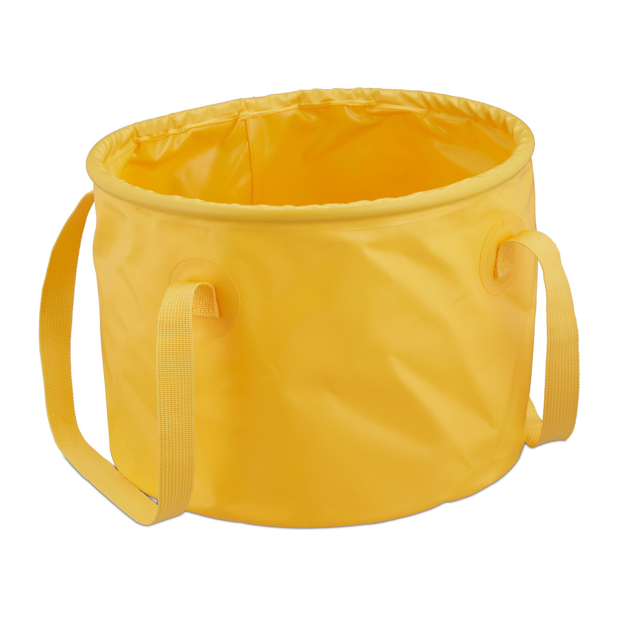 Falteimer für Camping 15 Liter Gelb von Relaxdays