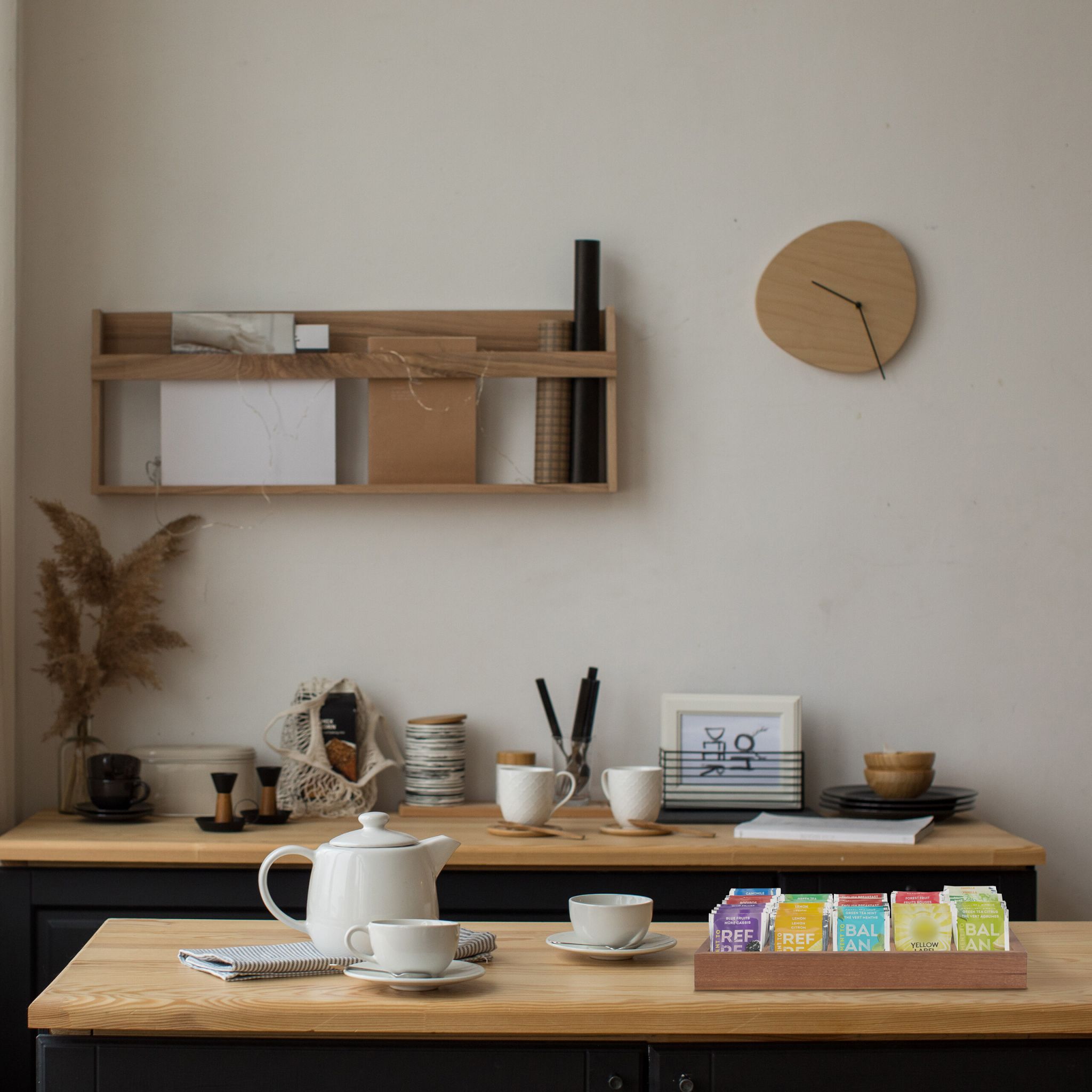 Sortierbox Holz Hellbraun von Relaxdays