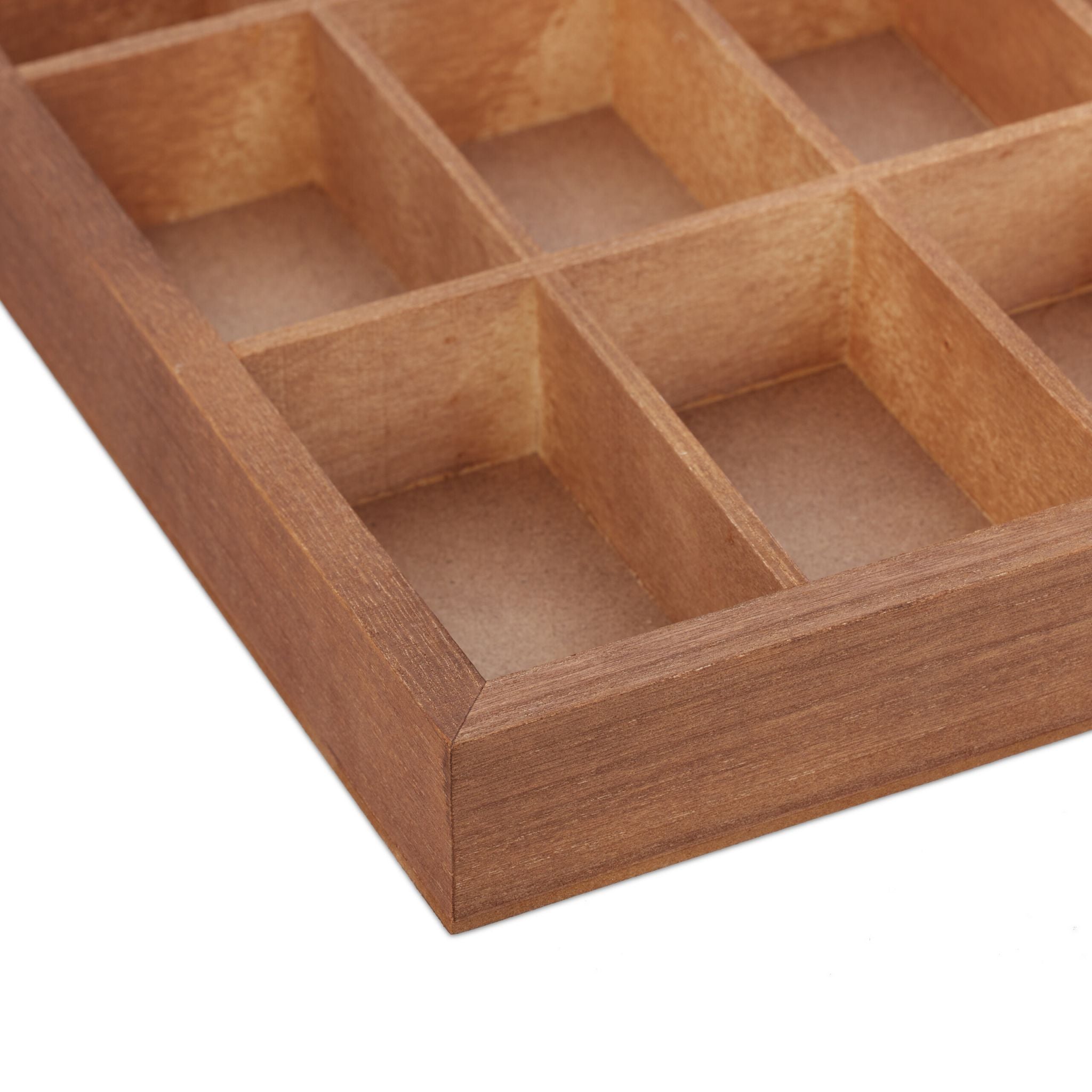 Sortierbox Holz Hellbraun von Relaxdays