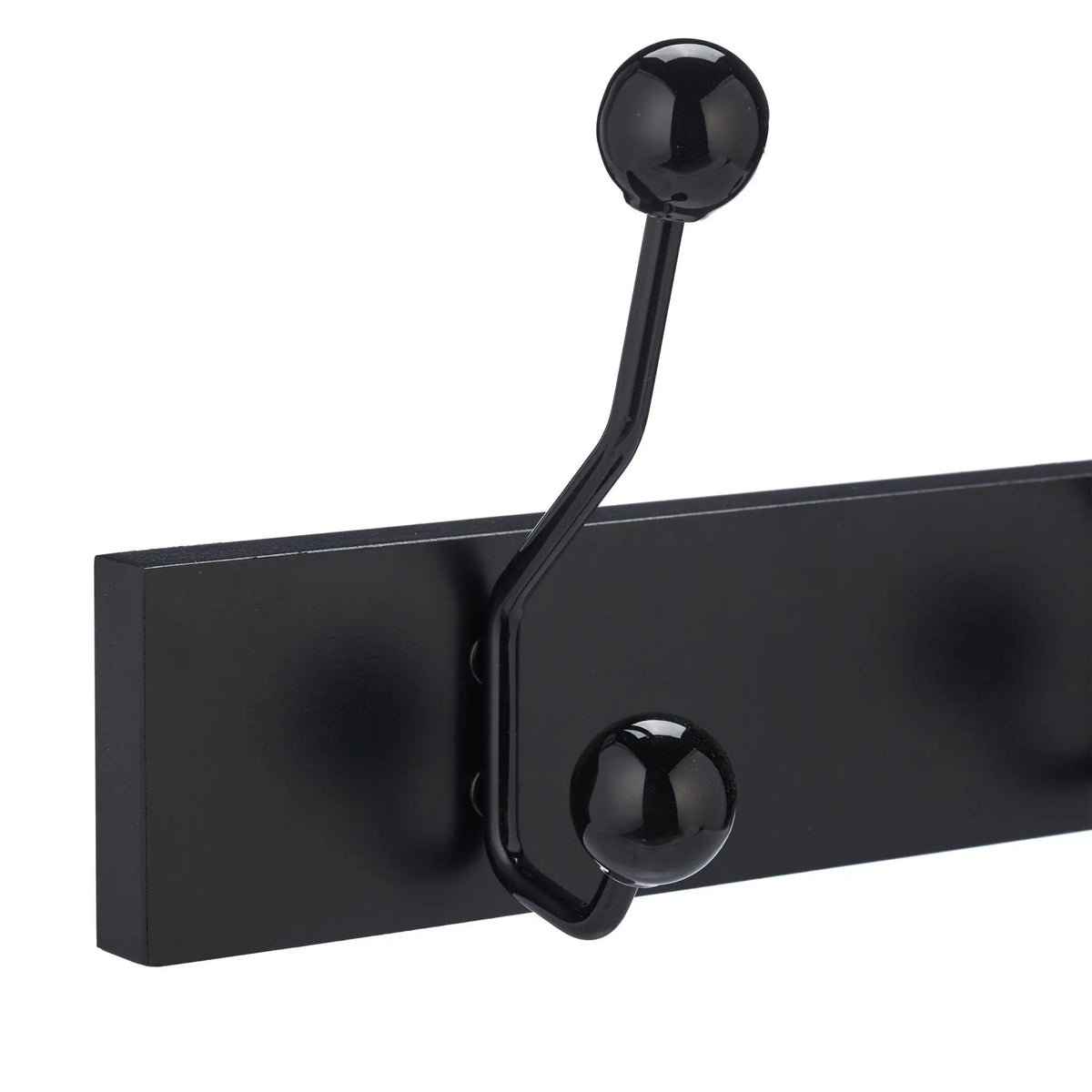 Garderobenleiste mit 5 Haken Schwarz von Relaxdays