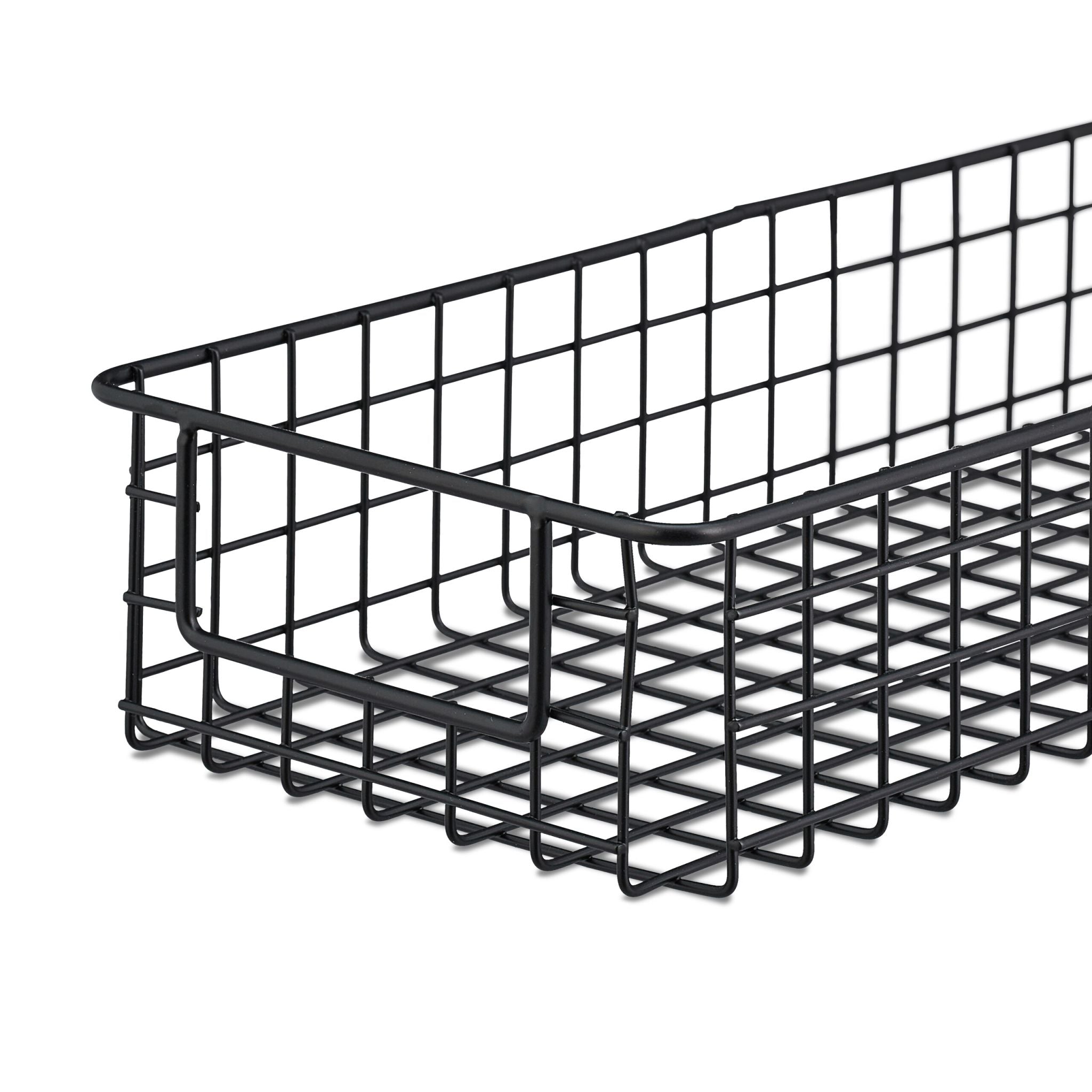 Drahtkorb für die Wand 3er-Set Schwarz