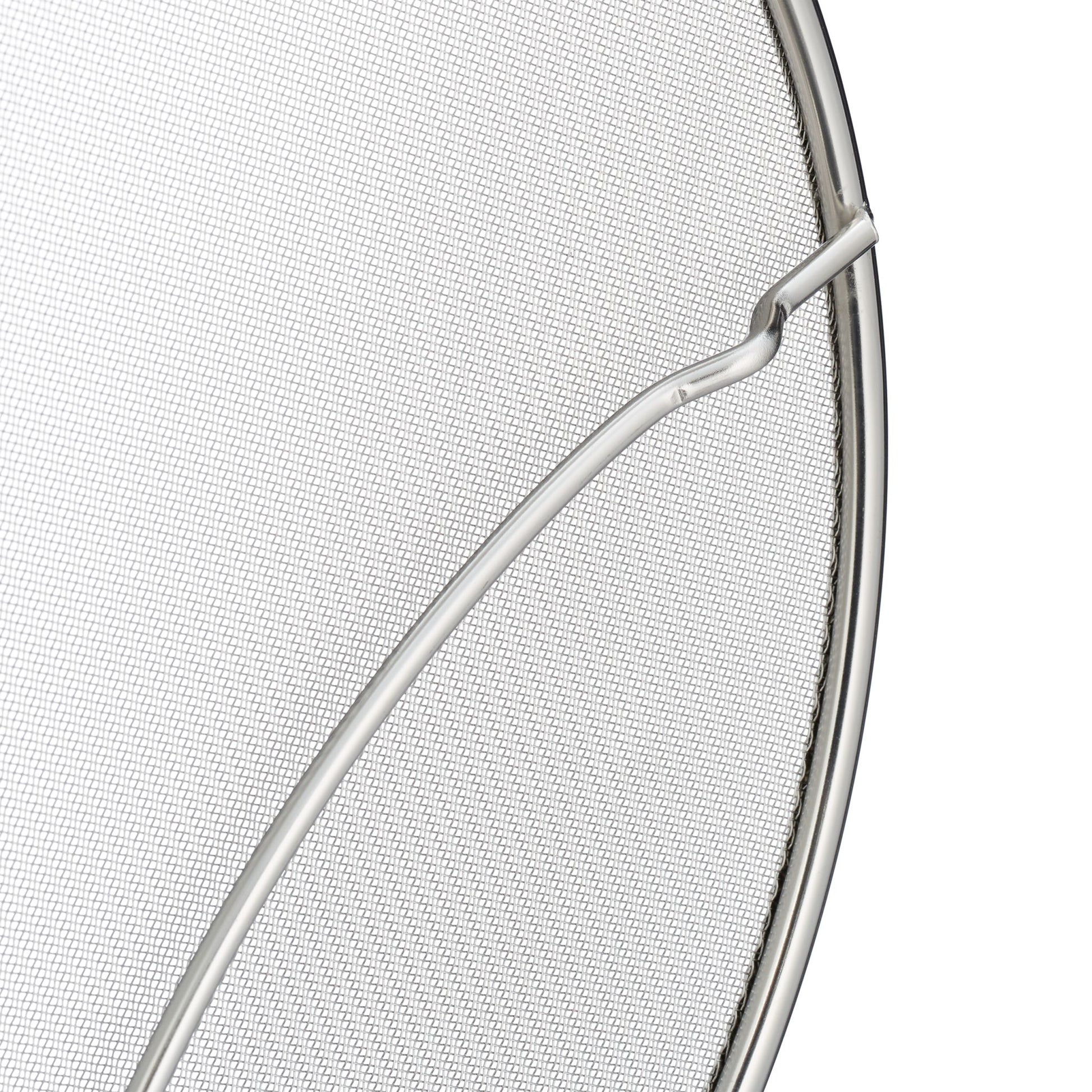 Spritzschutz für Pfannen 29cm Schwarz-Silber von Relaxdays