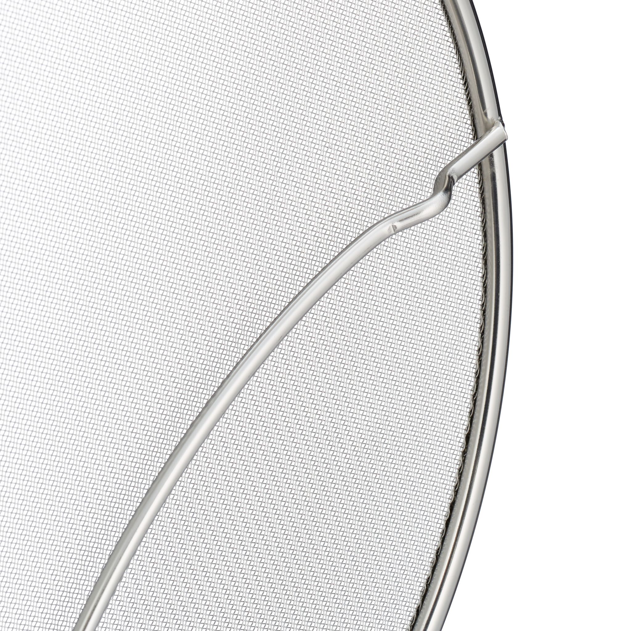 Spritzschutz für Pfannen 29cm Schwarz-Silber von Relaxdays