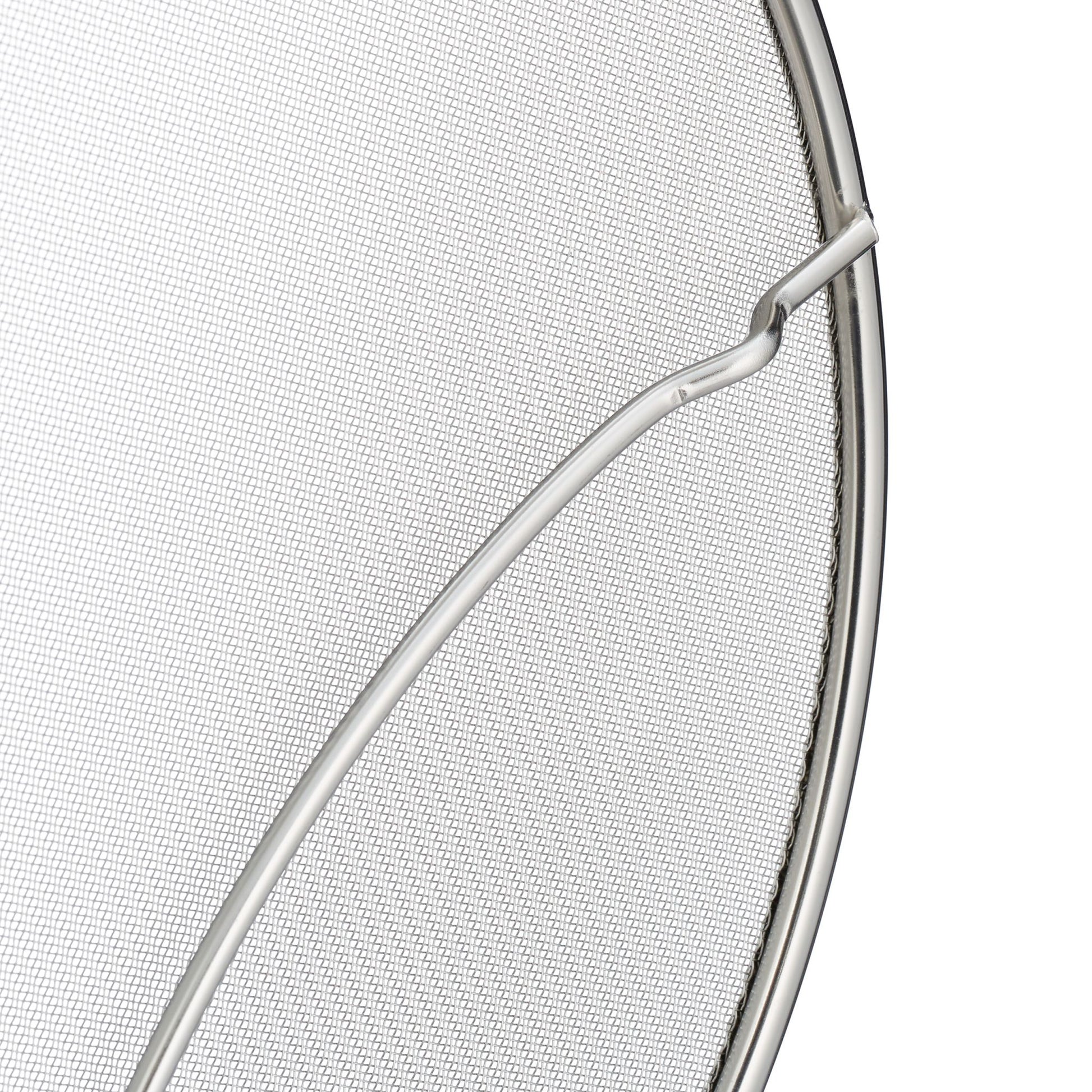 Spritzschutz für Pfannen 33cm Schwarz-Silber von Relaxdays