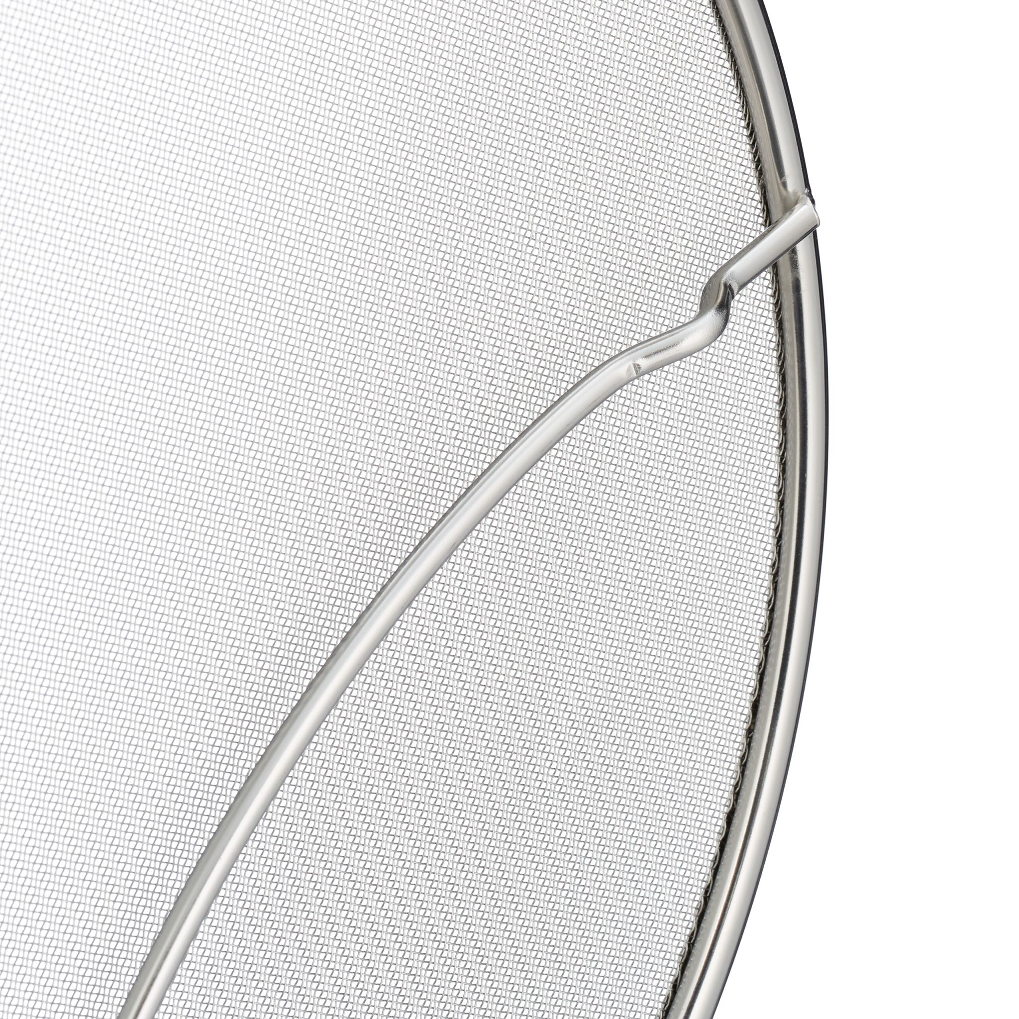 Spritzschutz für Pfannen 33cm Schwarz-Silber von Relaxdays