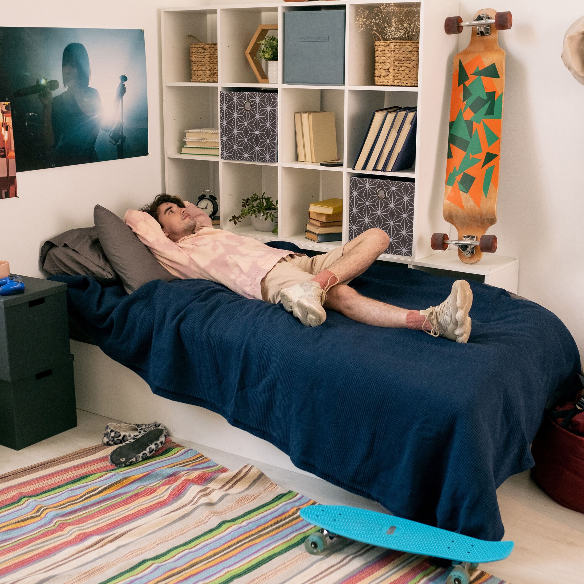 Aufbewahrungsbox grau 2er-Set Weiss-Grau von Relaxdays