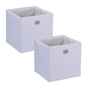 Aufbewahrungsbox 2er-Set Weiss-Silber von Relaxdays