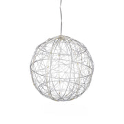 LED Dekokugel 25cm Silber von Relaxdays