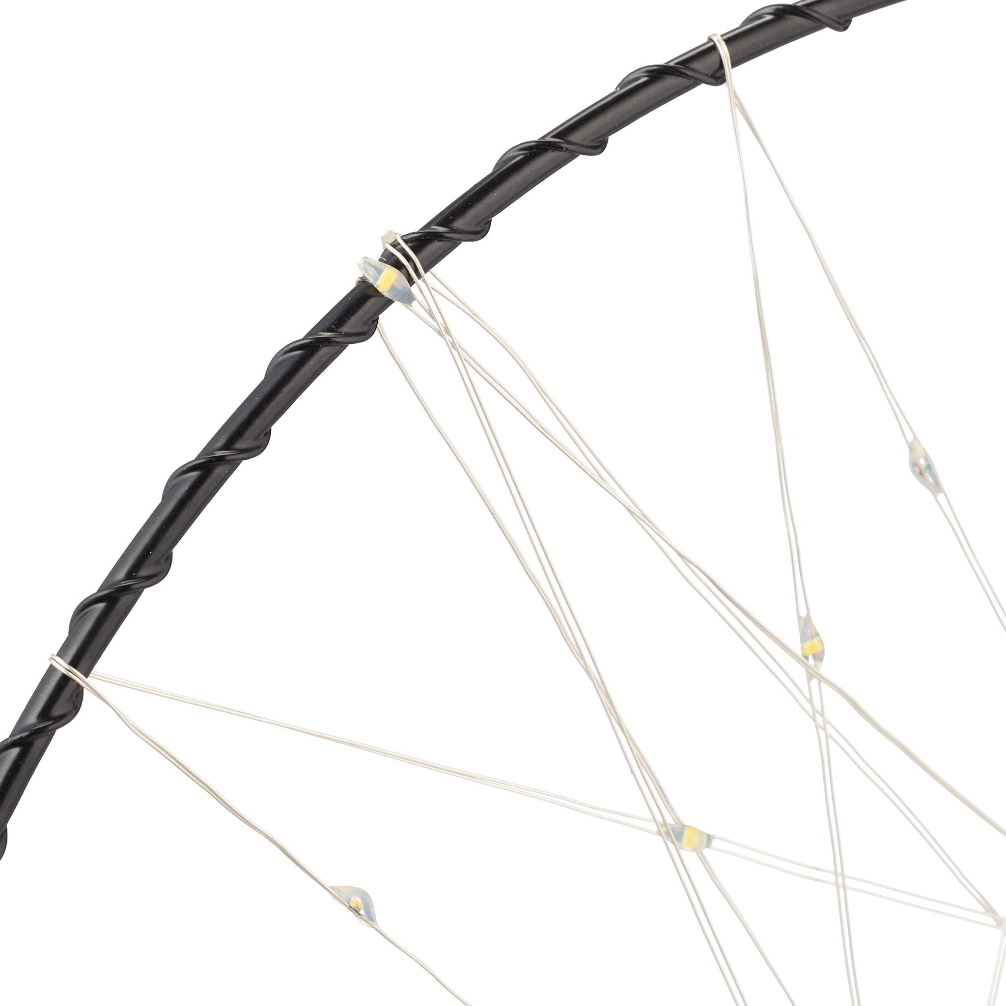 LED Ring Deko 25cm Hellbraun-Schwarz-Silber von Relaxdays
