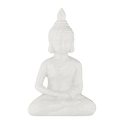 Buddha Figur 18cm Weiss von Relaxdays