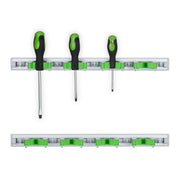 Gerätehalter Wandhalterung 2er-Set Grün-Silber-Grau von Relaxdays