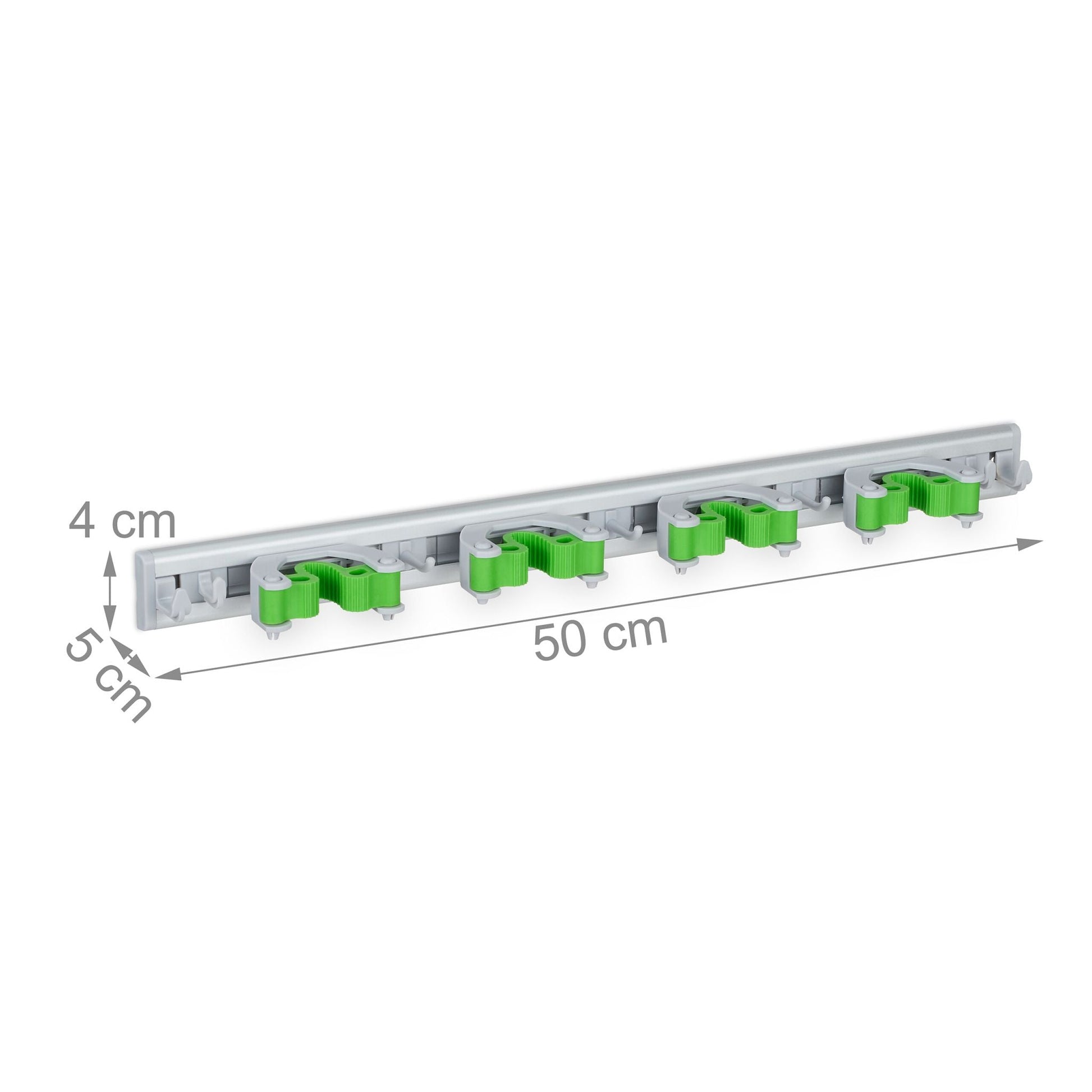 Gerätehalter Wandhalterung 2er-Set Grün-Silber-Grau von Relaxdays