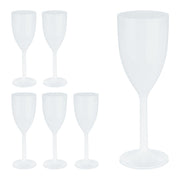 Weingläser Kunststoff 6er-Set Weiss von Relaxdays