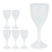 Weingläser Kunststoff 6er-Set Weiss von Relaxdays