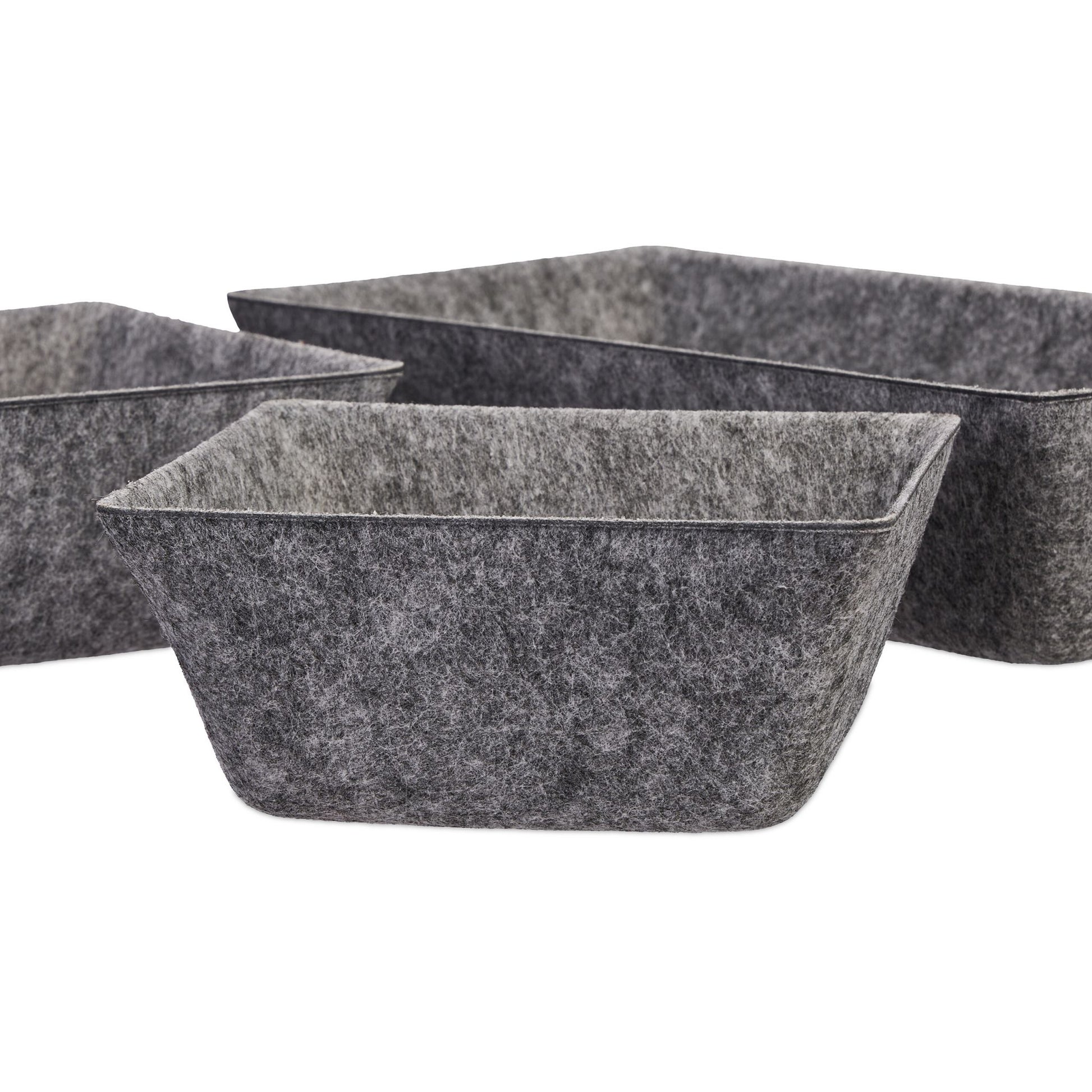 Schubladenorganizer Filz 4tlg. Grau von Relaxdays
