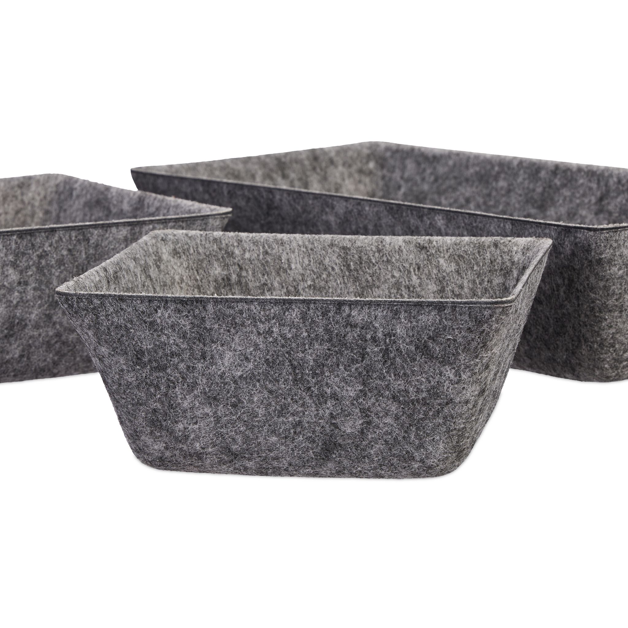 Schubladenorganizer Filz 4tlg. Grau von Relaxdays
