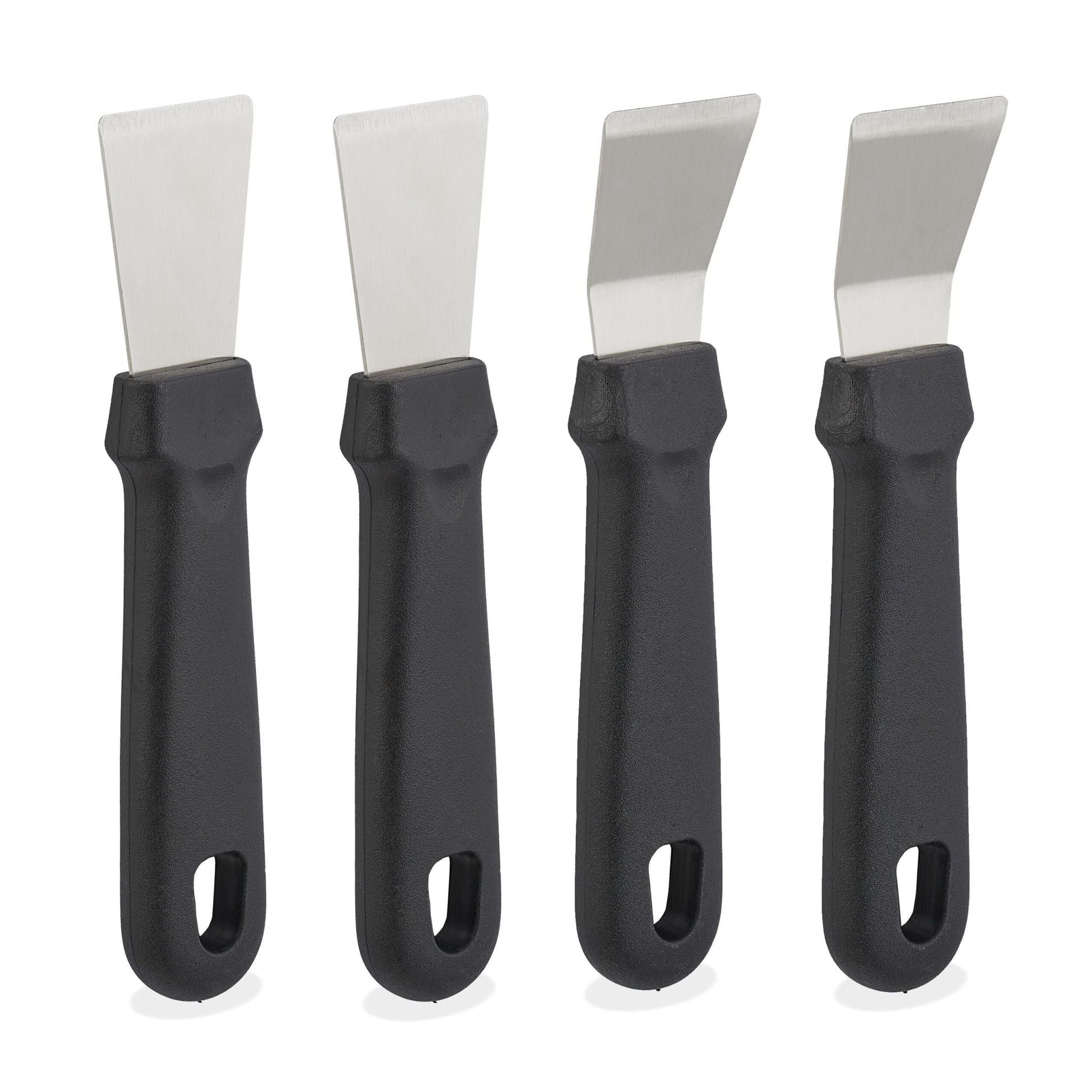 Reinigungsschaber 4er-Set Schwarz-Silber von Relaxdays