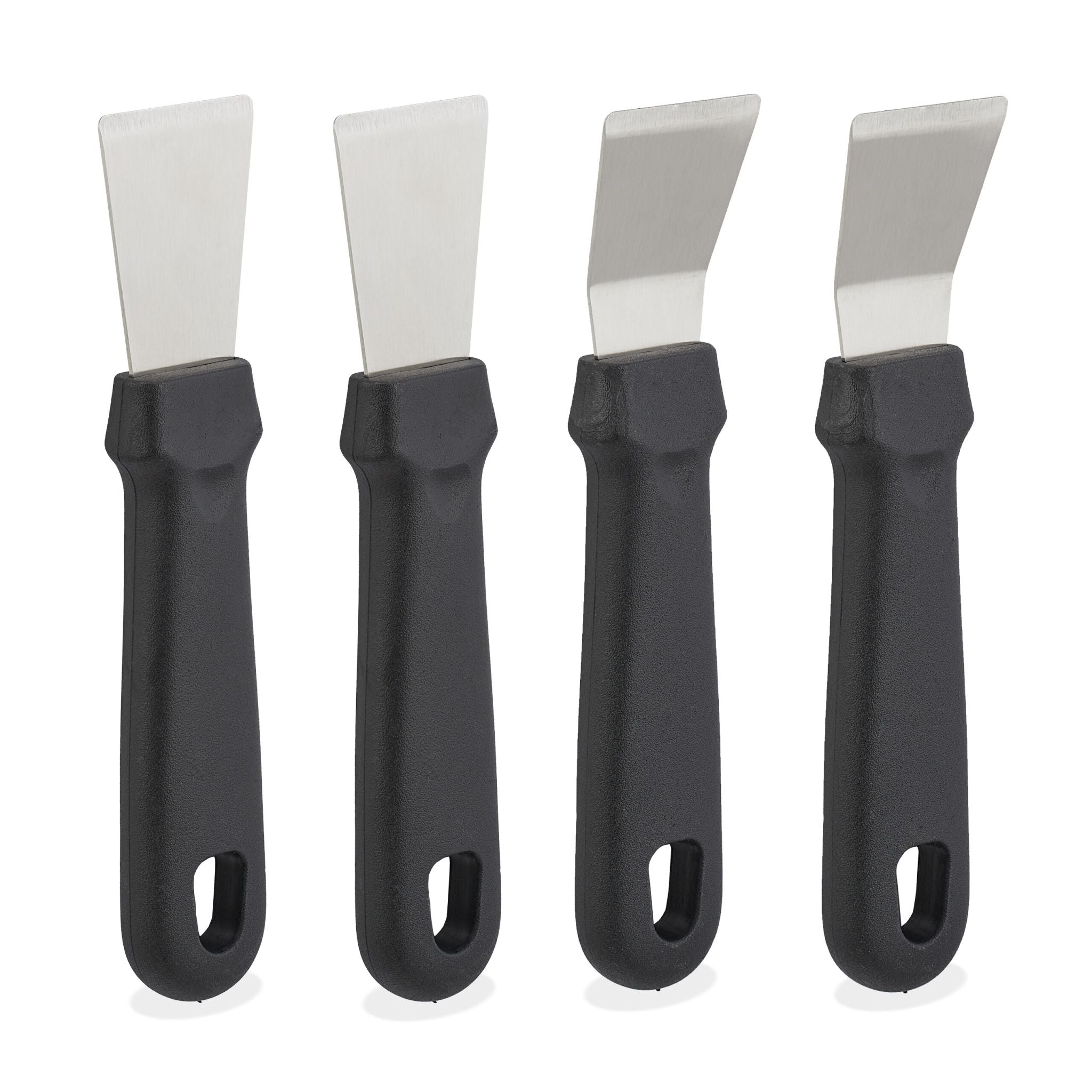 Reinigungsschaber 4er-Set Schwarz-Silber von Relaxdays