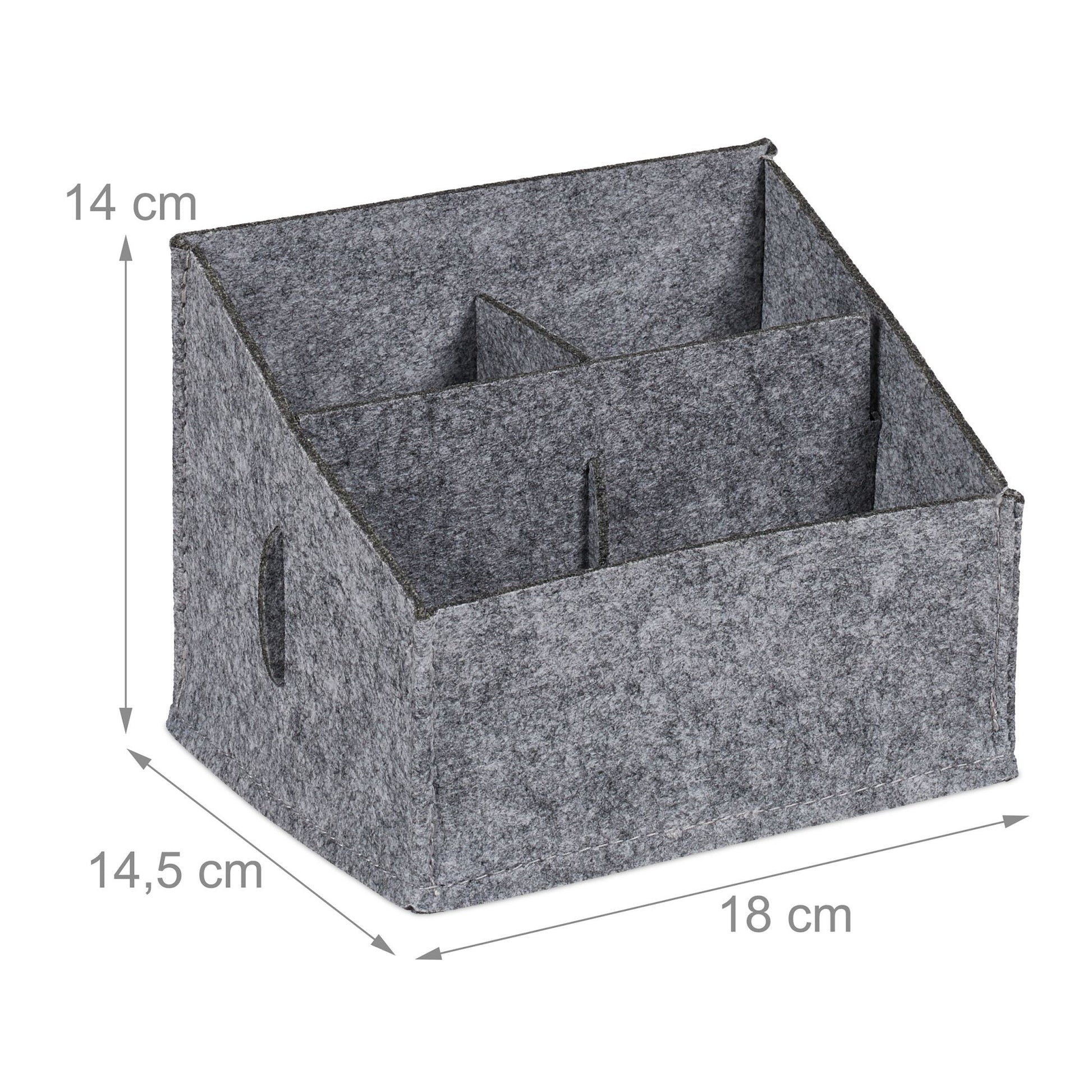 Filz Schreibtisch Organizer 2er-Set Grau von Relaxdays