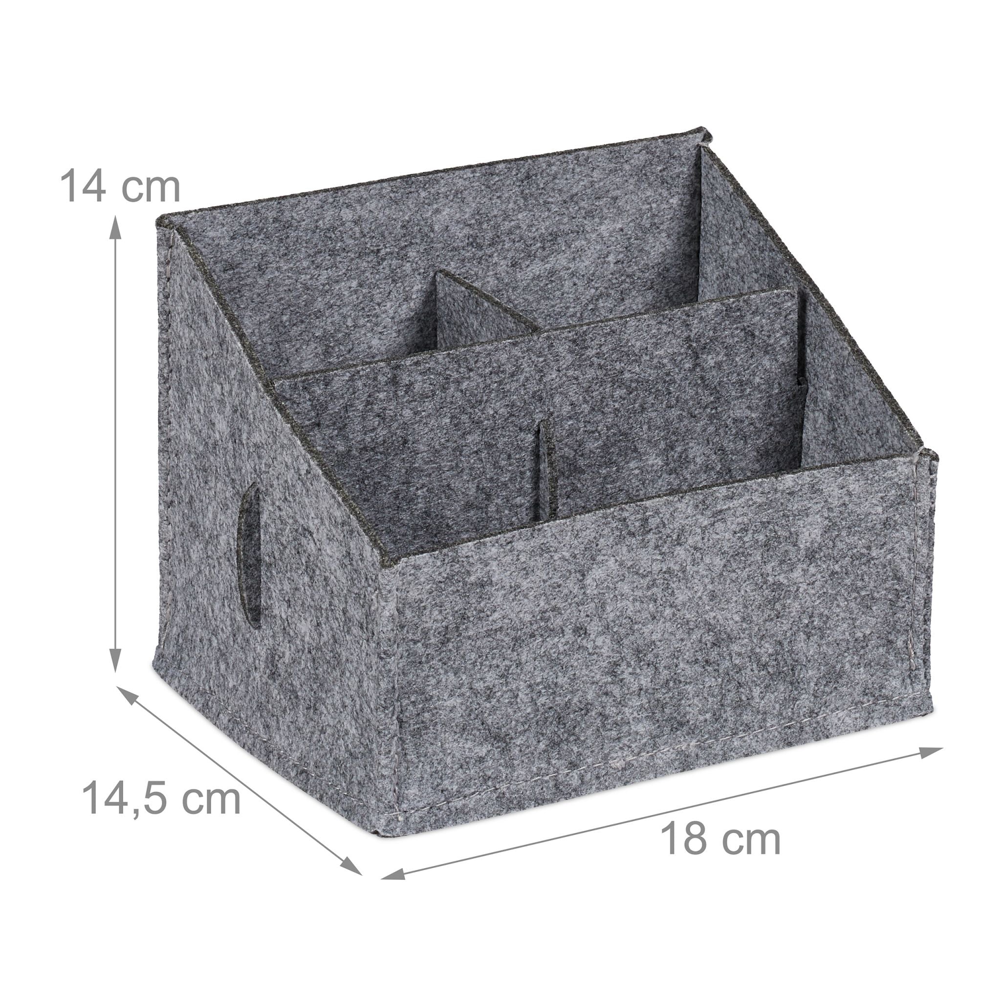 Filz Schreibtisch Organizer 2er-Set Grau von Relaxdays