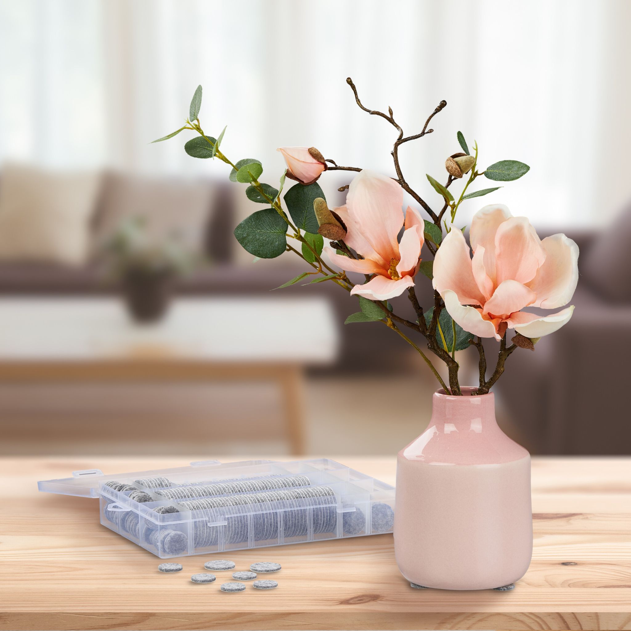 Selbstklebende Filzgleiter 272er-Set Grau von Relaxdays