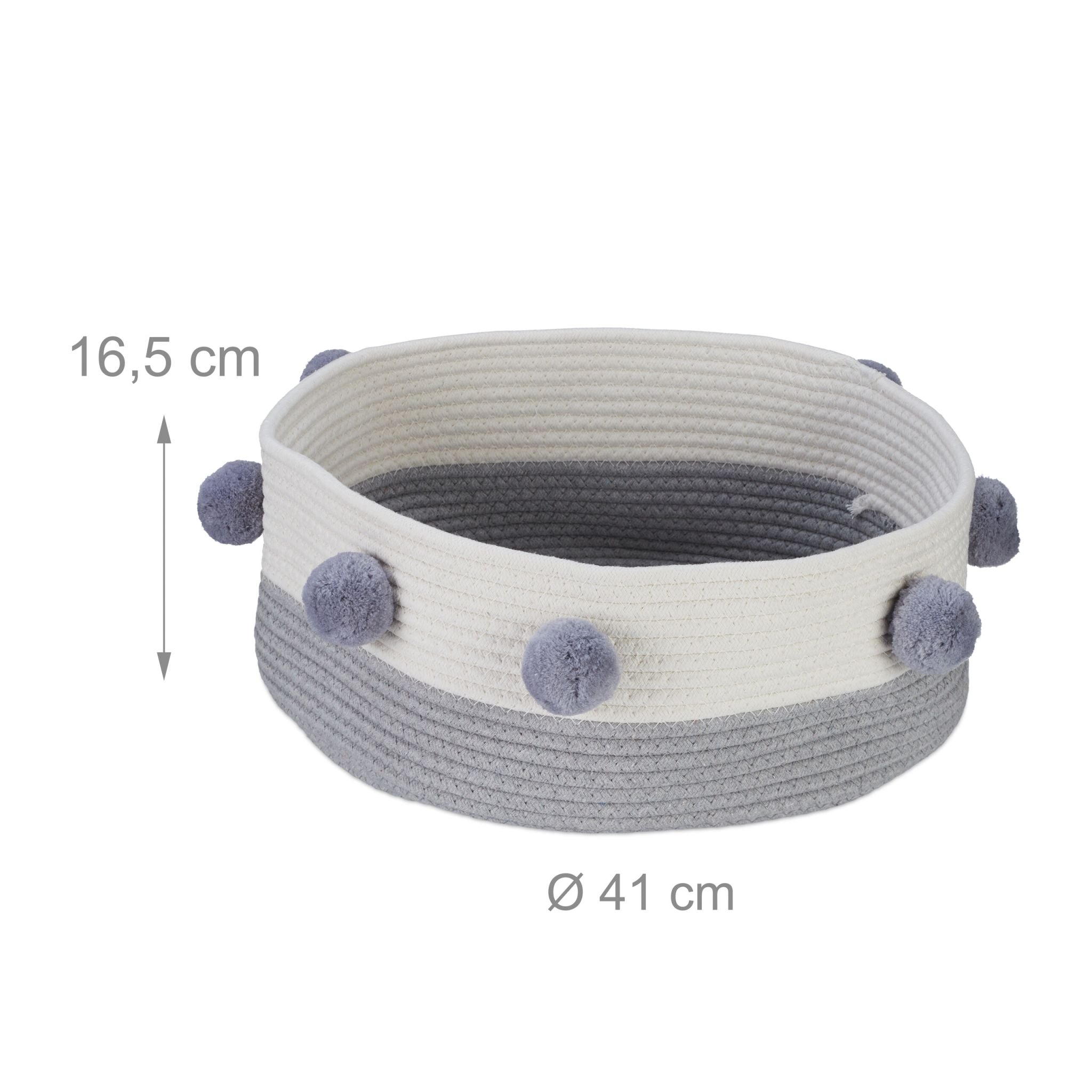 Katzenbett Baumwolle Weiss-Grau von Relaxdays